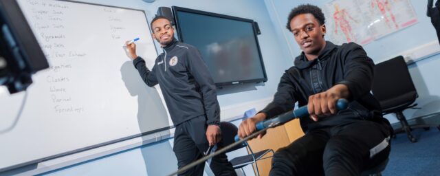 Students putting together fitness programme
