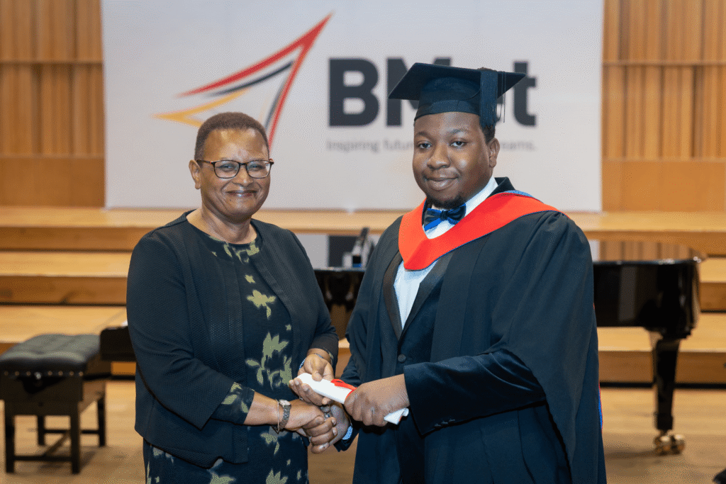 Elijah graduates and wins award at BMet Graduation
