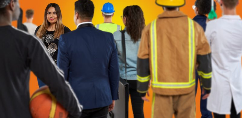 Adult looking at potential careers with BMet
