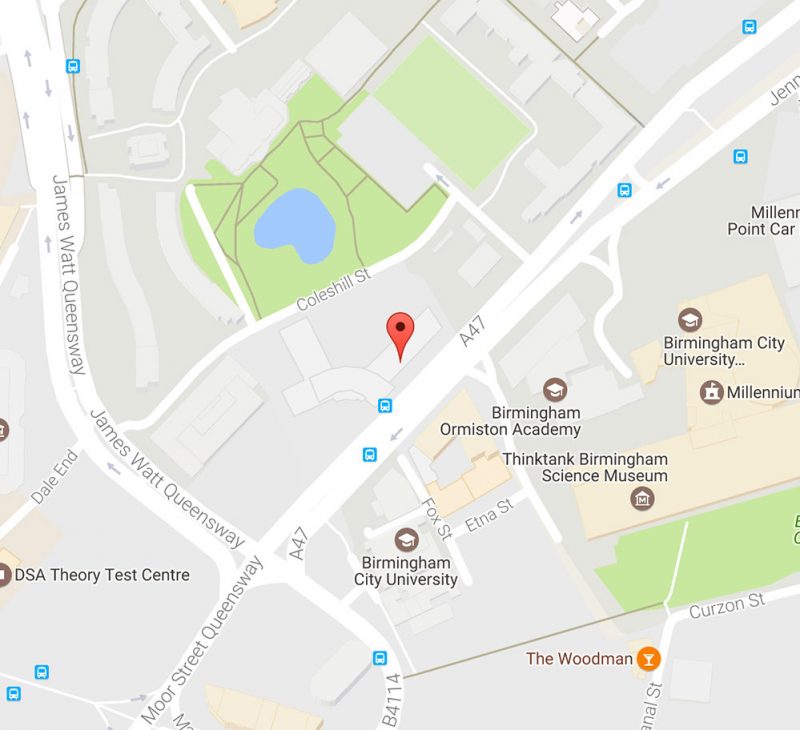 Map to find matthew boulton college