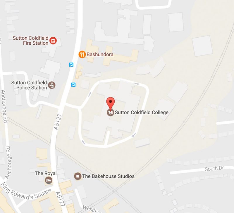 location map for sutton coldfield college