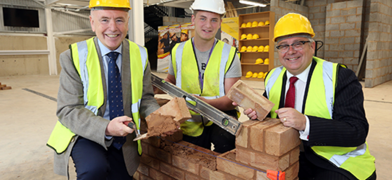 student and staff at Erdington skills centre