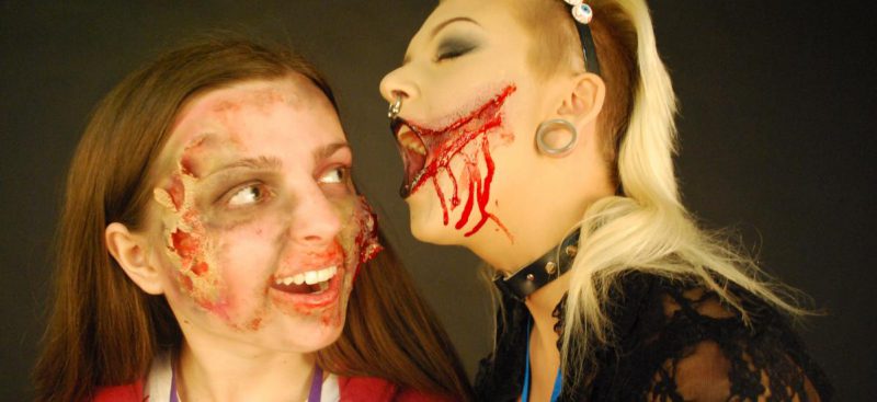students with zombie make up