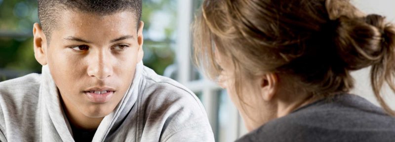 student with counsellor