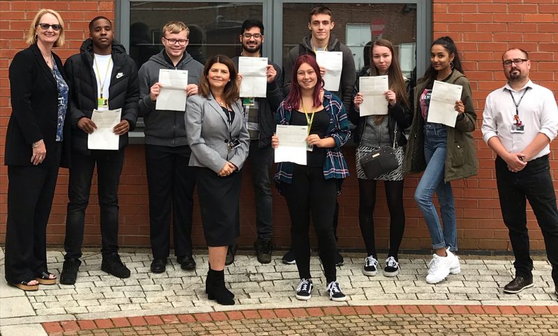 A Level results day at Sutton Coldfield College A Level Centre