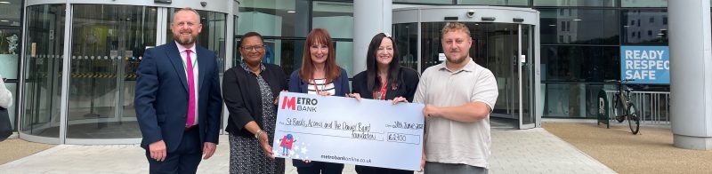 Charity cheque giving