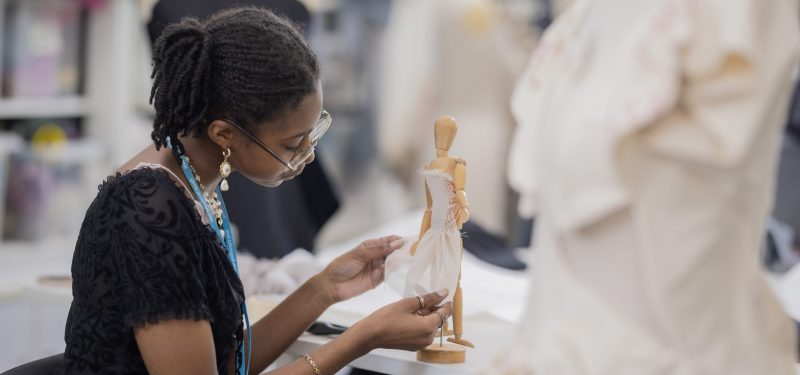 Fashion design student