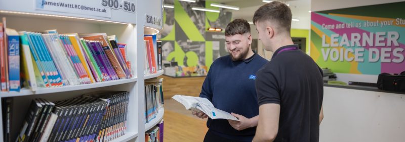 Students in the learning resource centre