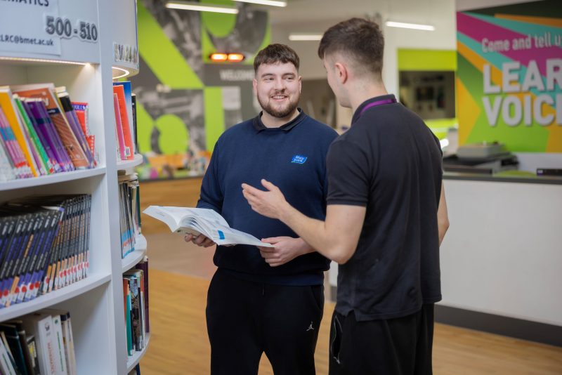 Students in James Watt college library